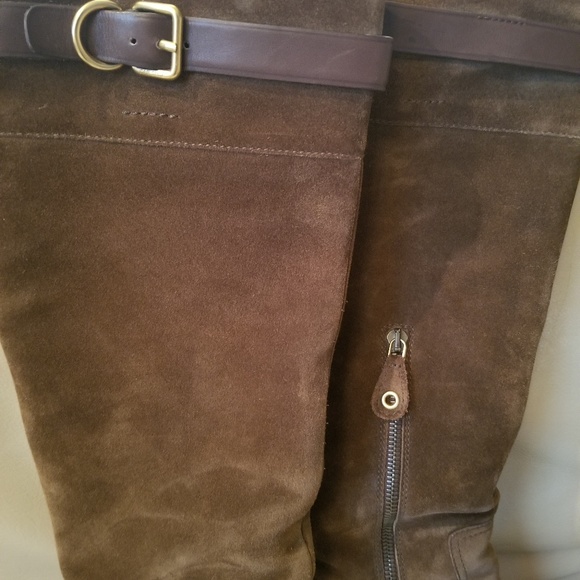 CAR SHOE brown suede knee high boots. Size 8 NICE! - Picture 2 of 9